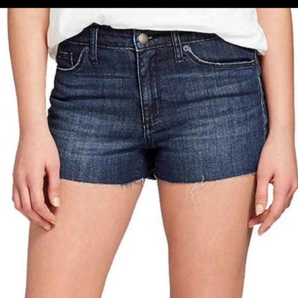 Universal thread vintage midi cropped frayed jeans shorts size 6 28